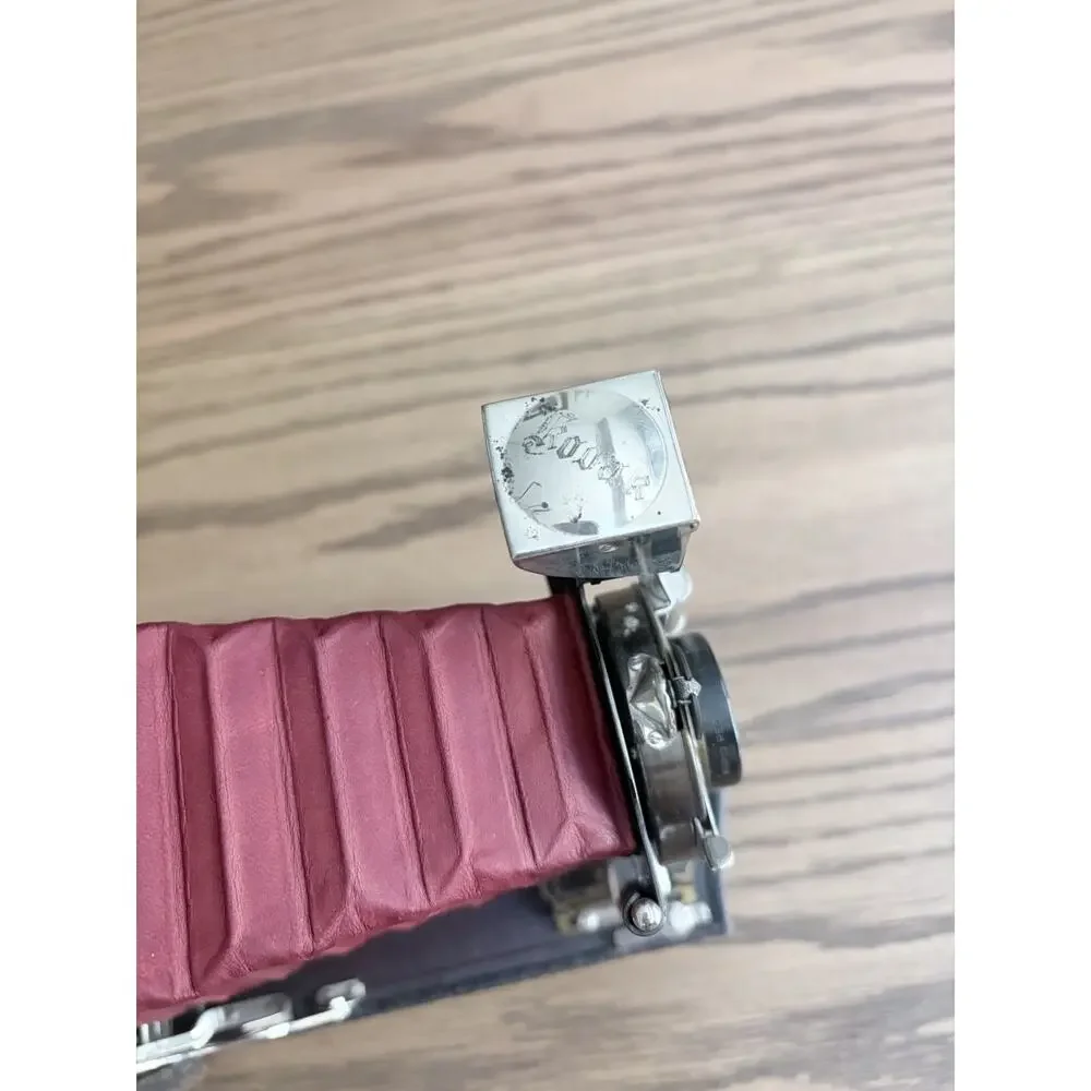 Antique Kodak No. 3A Folding Pocket Camera Model C Red Leather Bellows With Case